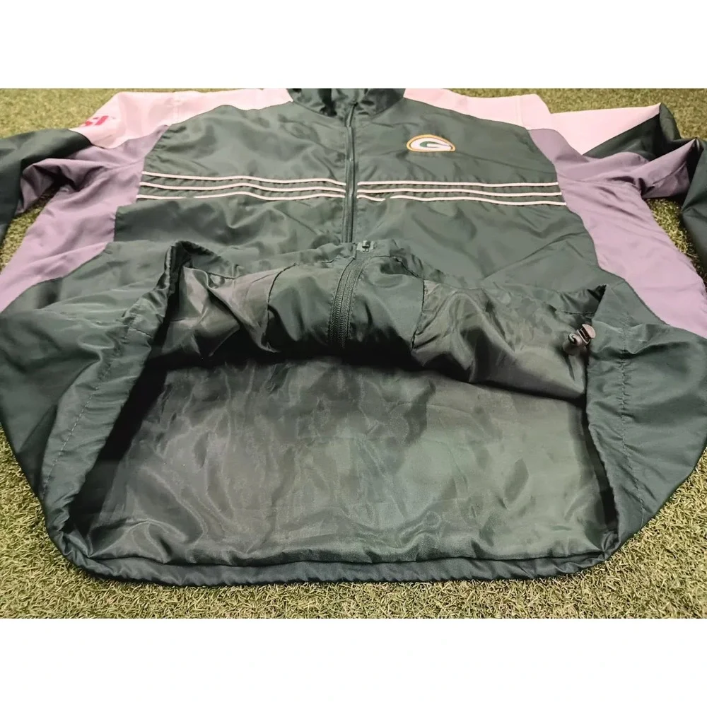 Green Bay Packers‎ Vintage Y2K Reebok Windbreaker Jacket Mens XL  NFL  Apparel